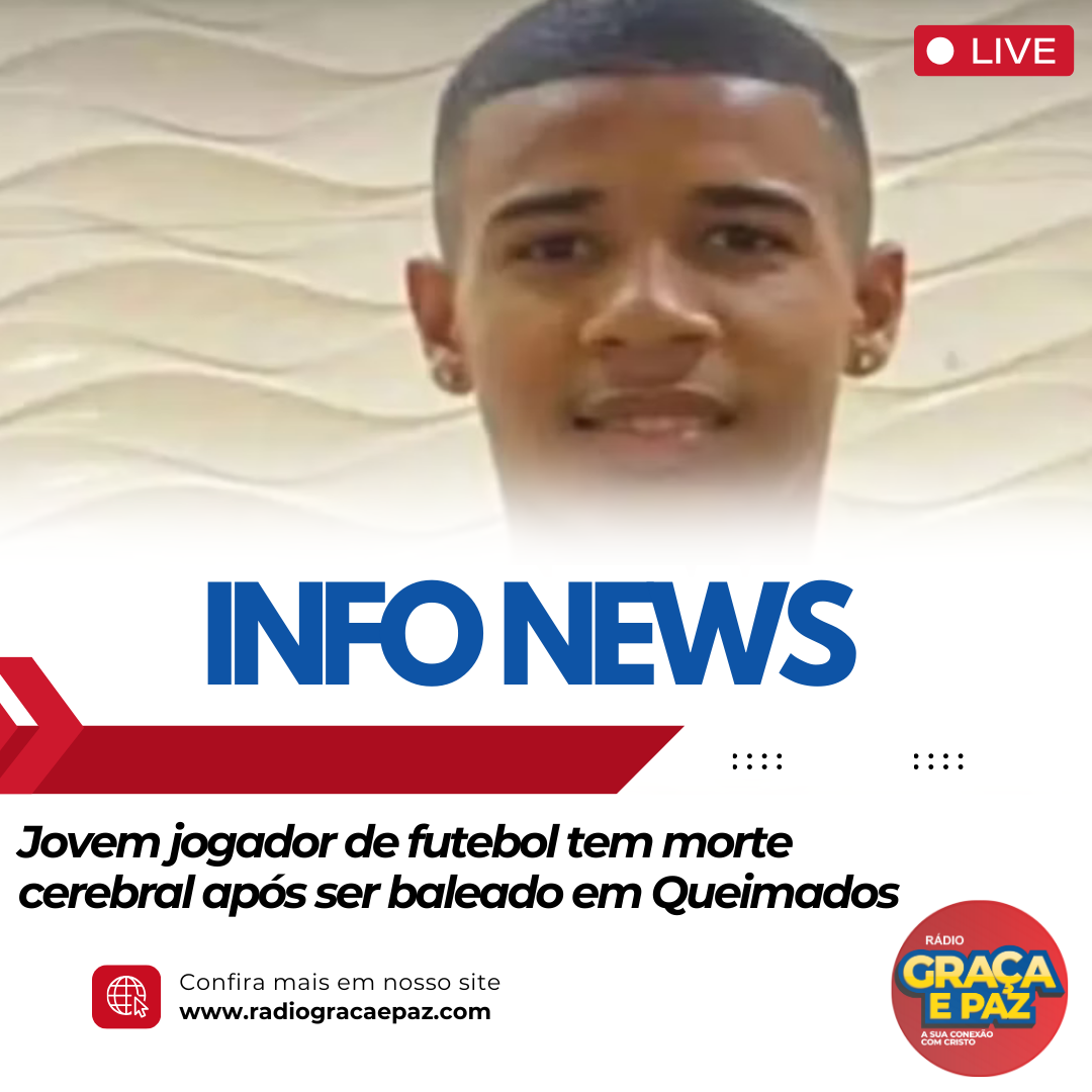 Jovem jogador de futebol tem morte cerebral após ser baleado em Queimados